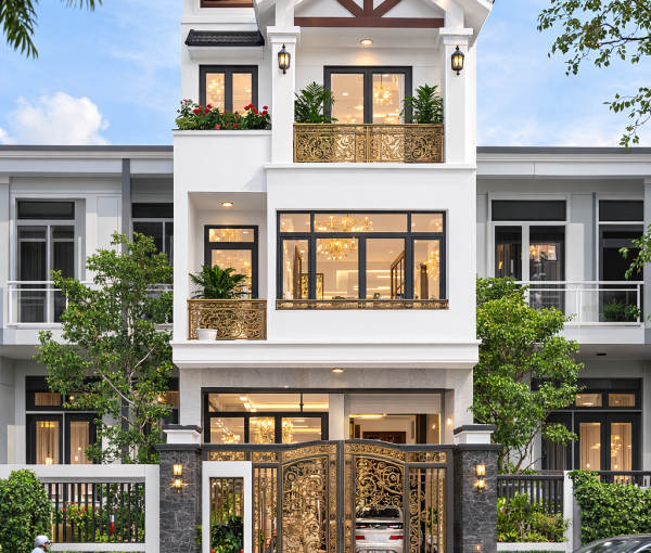nhà phố 3 tầng mái thái Hóc Môn